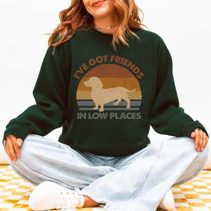 Friends in Low Places Dachshund Sweatshirt
