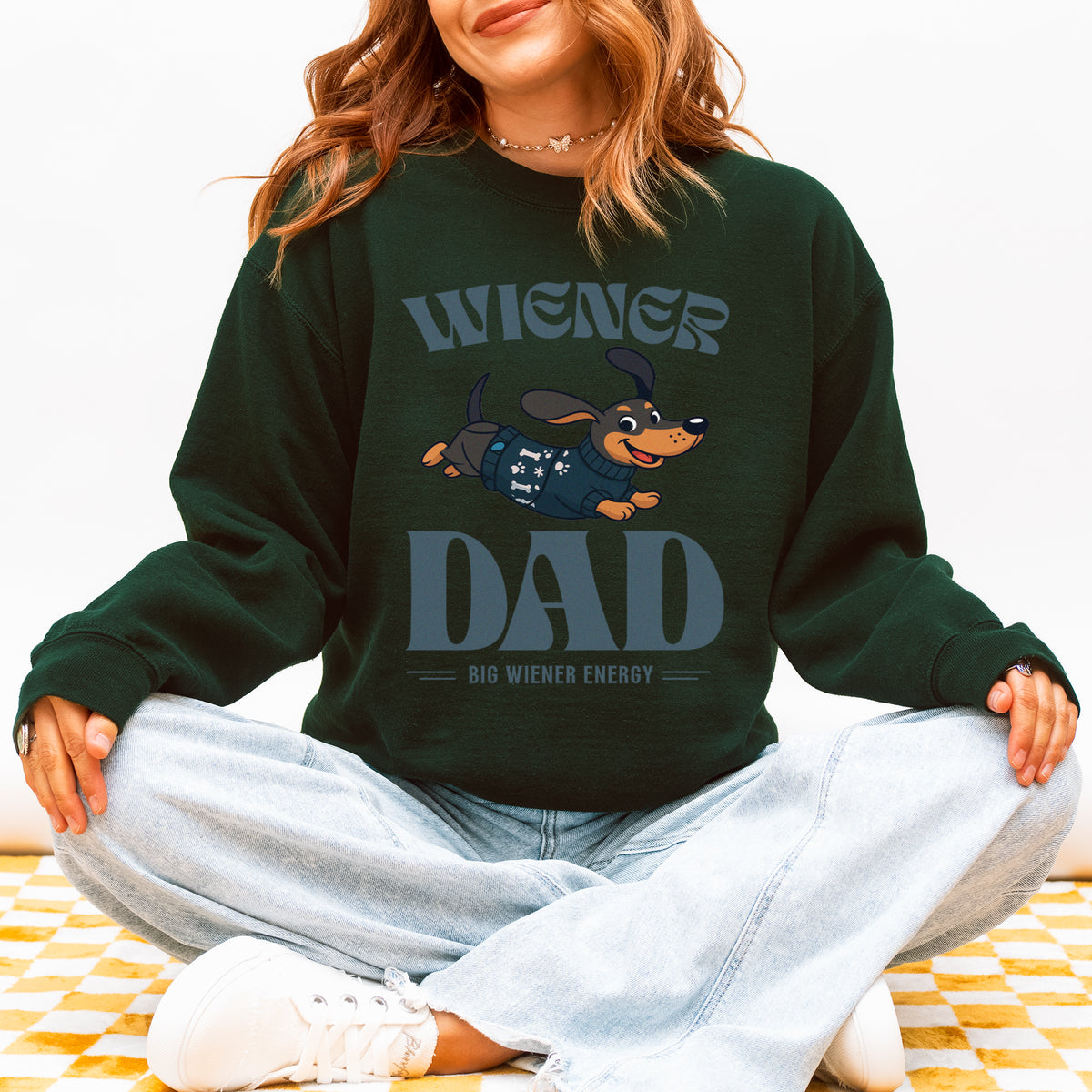 Wiener Dad Dachshund Sweatshirt Cute Doxie Lover Gift