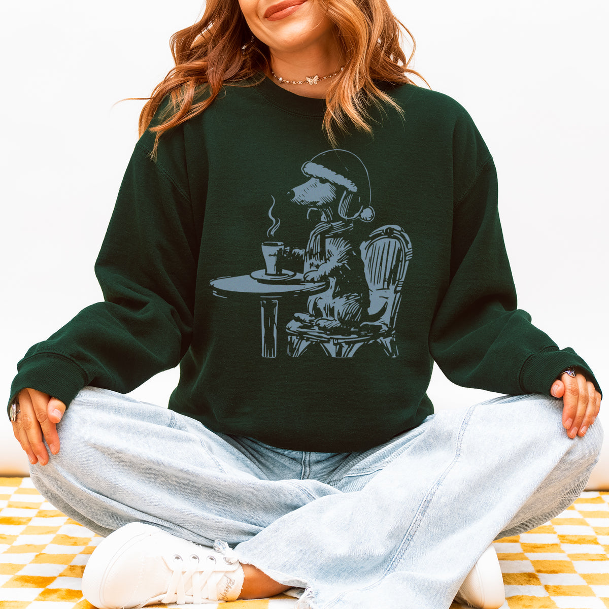 Vintage Dachshund Shirt Funny French Coffee Dog Sweatshirt