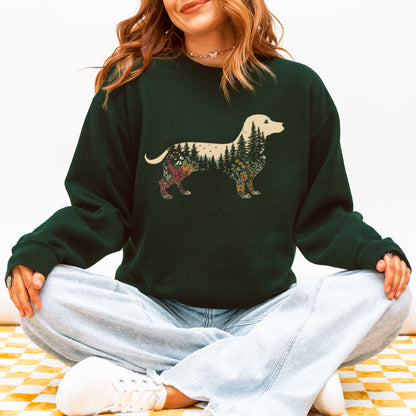 Boho Dachshund Sweatshirt Floral Gift