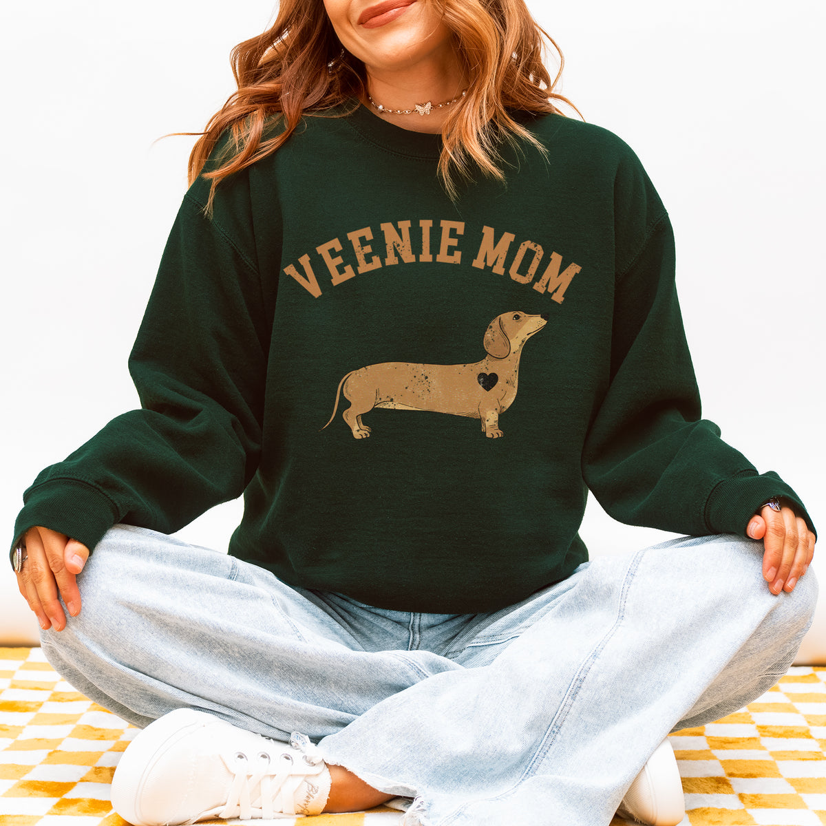 Veenie Mom Dachshund Mom Sweatshirt Pet Lover Gift