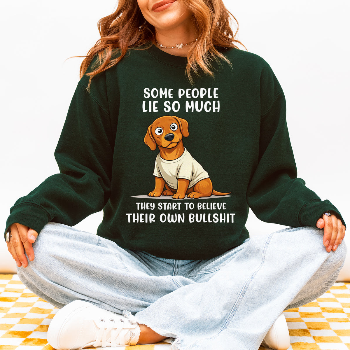 Funny Dachshund Sweatshirt Sarcastic Wiener Dog Humor Gift