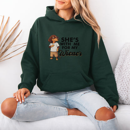 She’s With Me For My Wiener Dachshund Hoodie