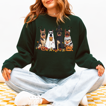 German Shepherd Halloween Sweatshirt – Fall Ghost Dog Gift
