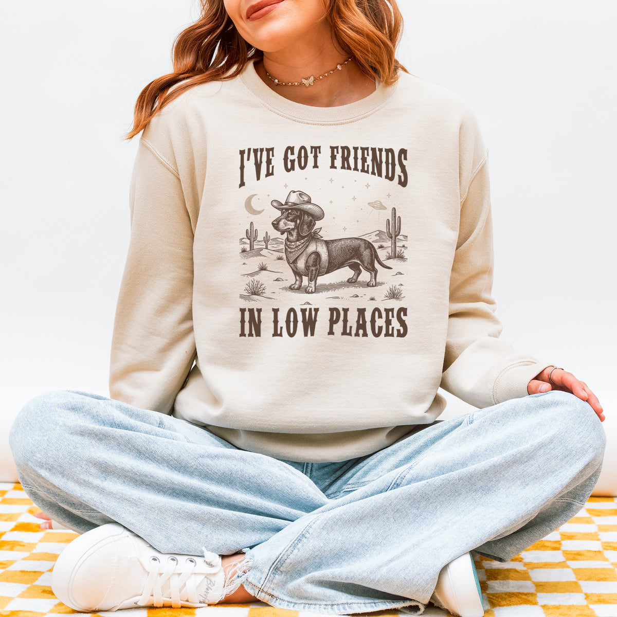 I've Got Friends In Low Places Dachshund Sweatshirt