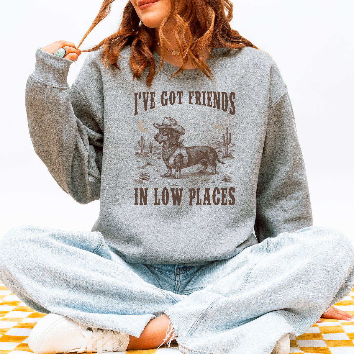 I've Got Friends In Low Places Dachshund Sweatshirt