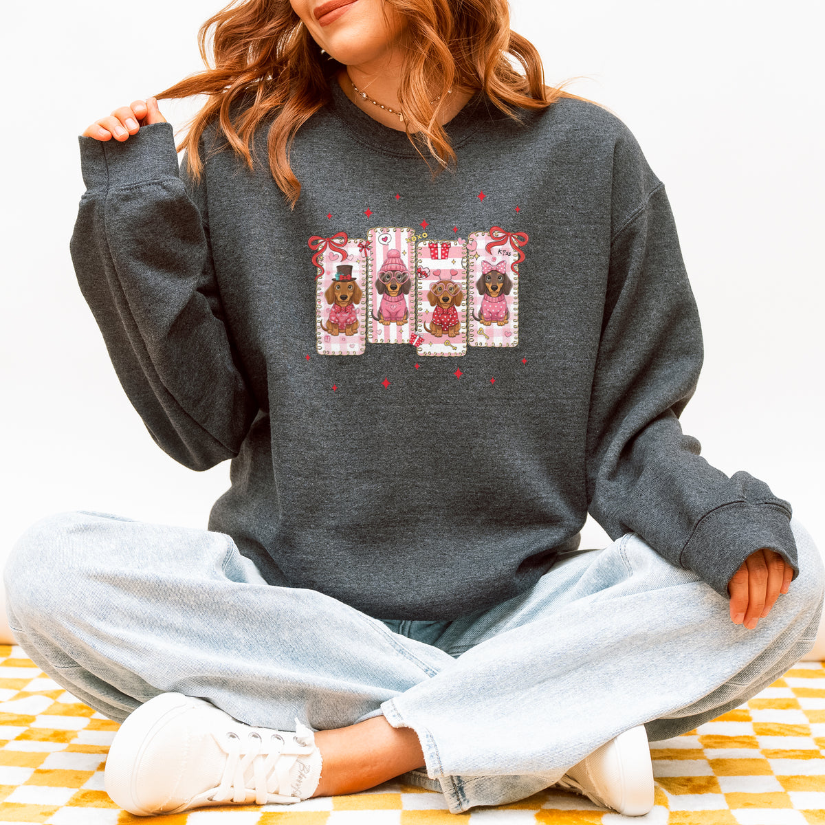 My Dachshund Is My Valentine Sweatshirt