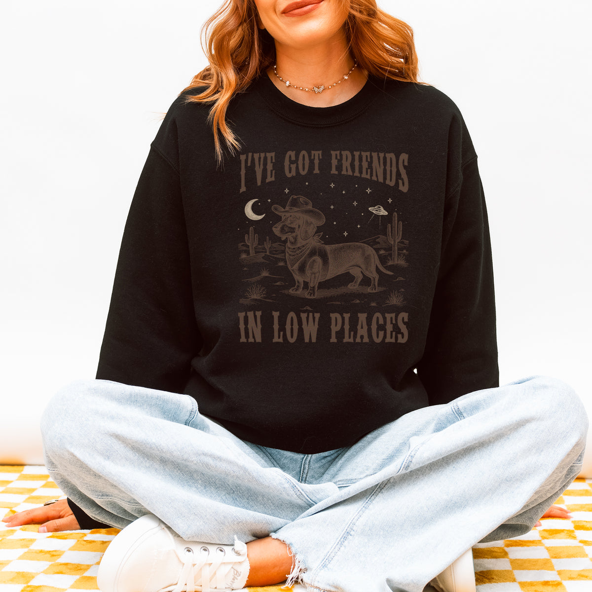 I've Got Friends In Low Places Dachshund Sweatshirt