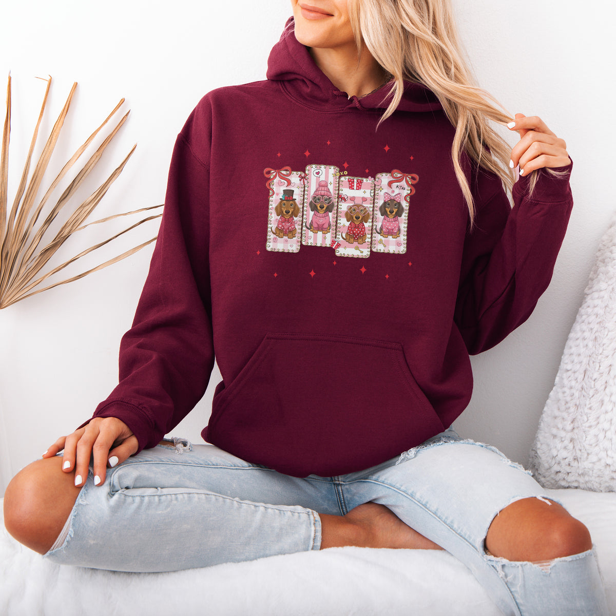 My Dachshund Is My Valentine Hoodie