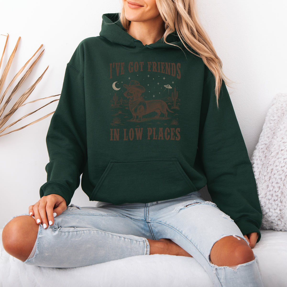 I've Got Friends In Low Places Dachshund Hoodie