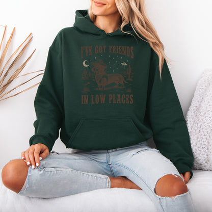 I've Got Friends In Low Places Dachshund Hoodie
