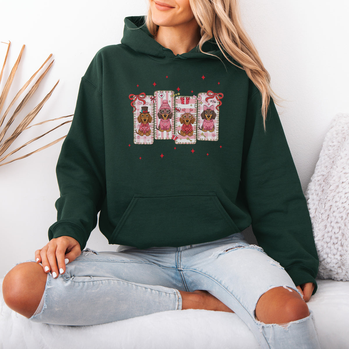 My Dachshund Is My Valentine Hoodie