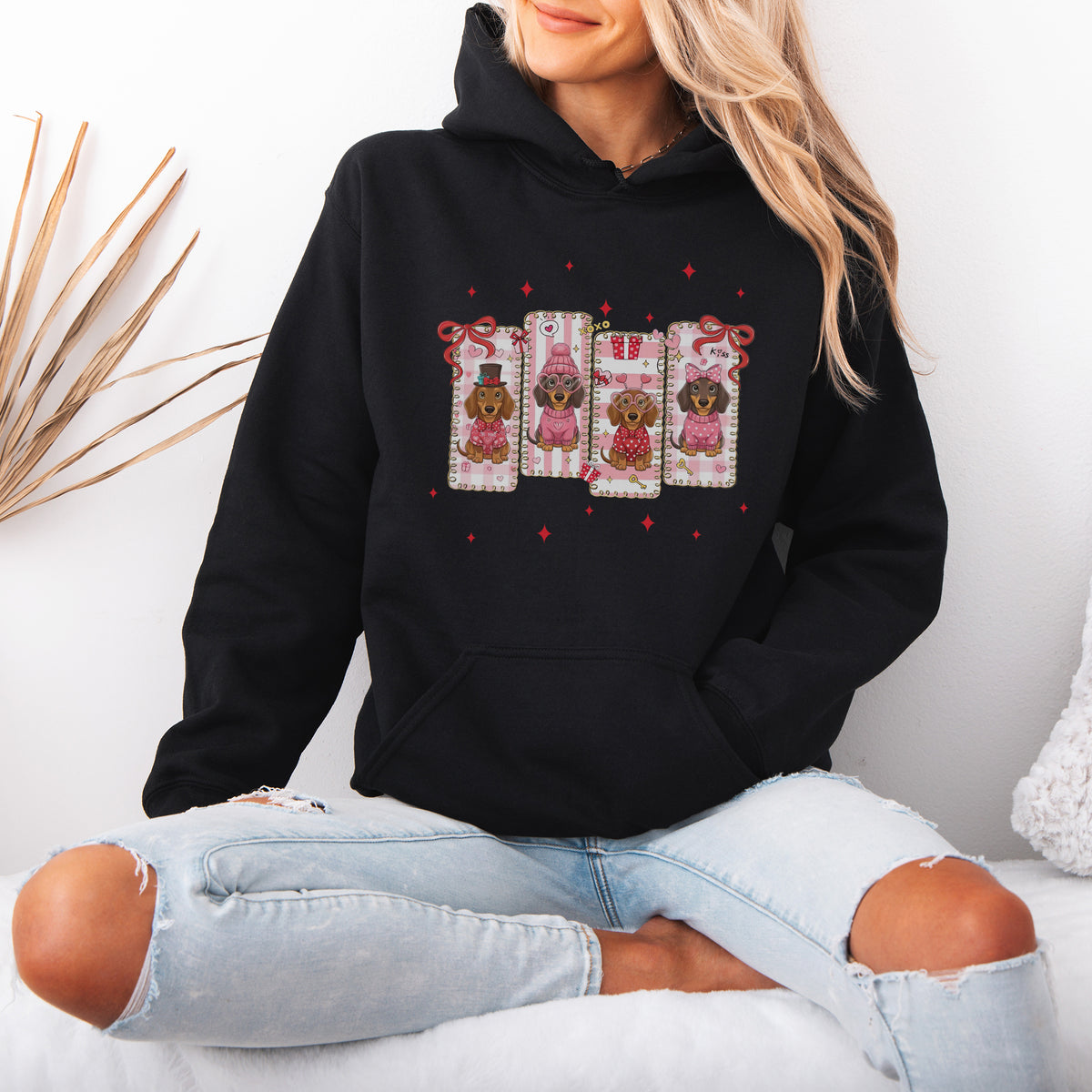 My Dachshund Is My Valentine Hoodie