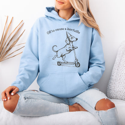 Off To Cause A Kerfuffle Dachshund Hoodie