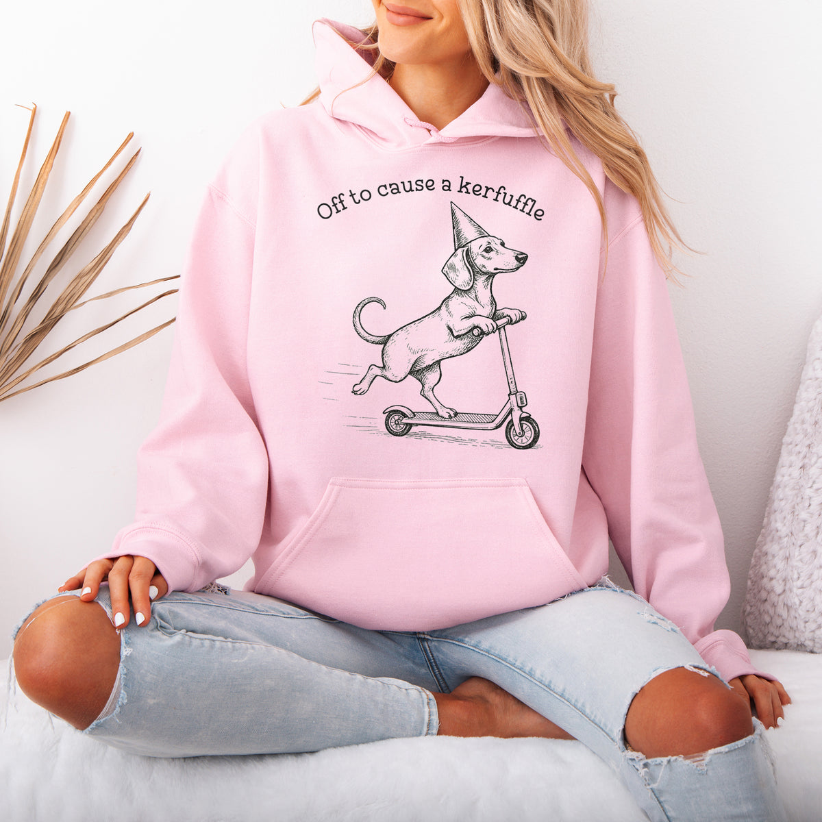 Off To Cause A Kerfuffle Dachshund Hoodie