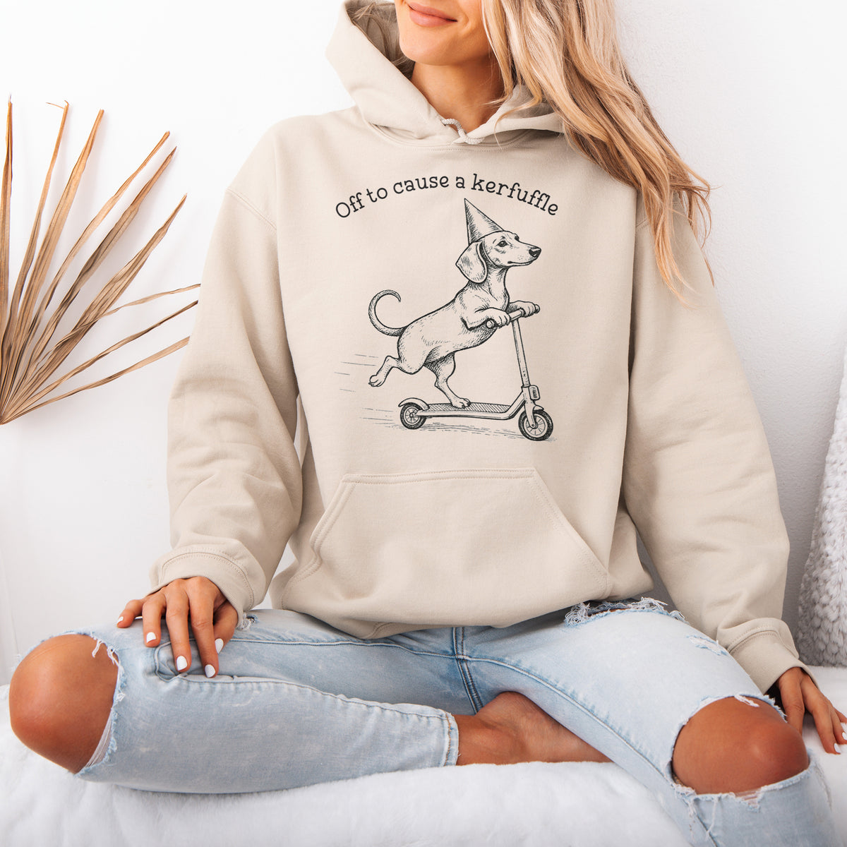 Off To Cause A Kerfuffle Dachshund Hoodie