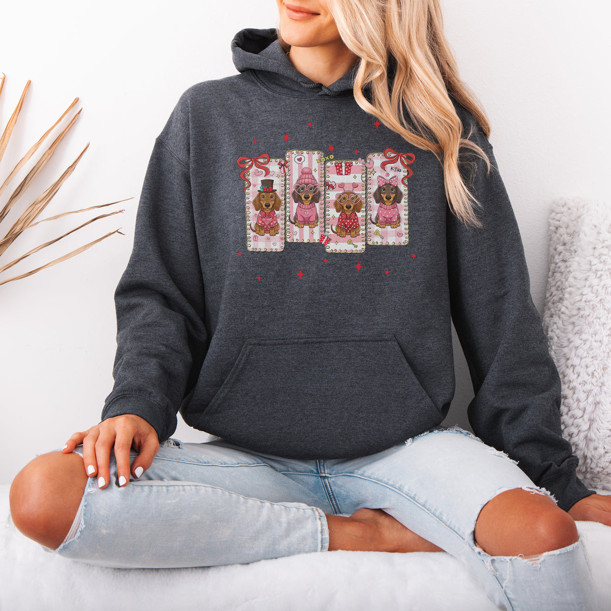 My Dachshund Is My Valentine Hoodie