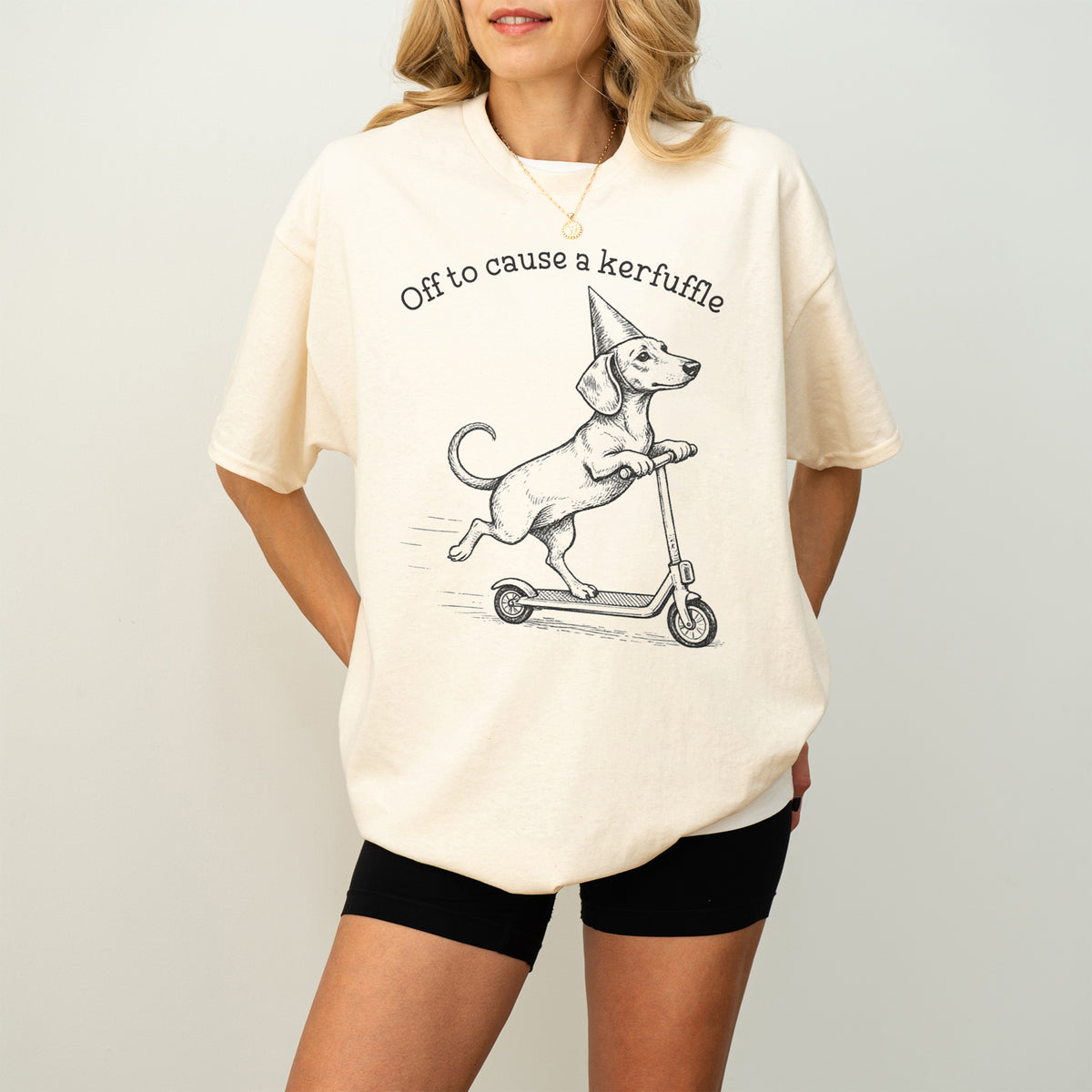 Off To Cause A Kerfuffle Dachshund T Shirt