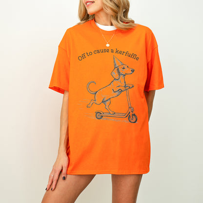 Off To Cause A Kerfuffle Dachshund T Shirt