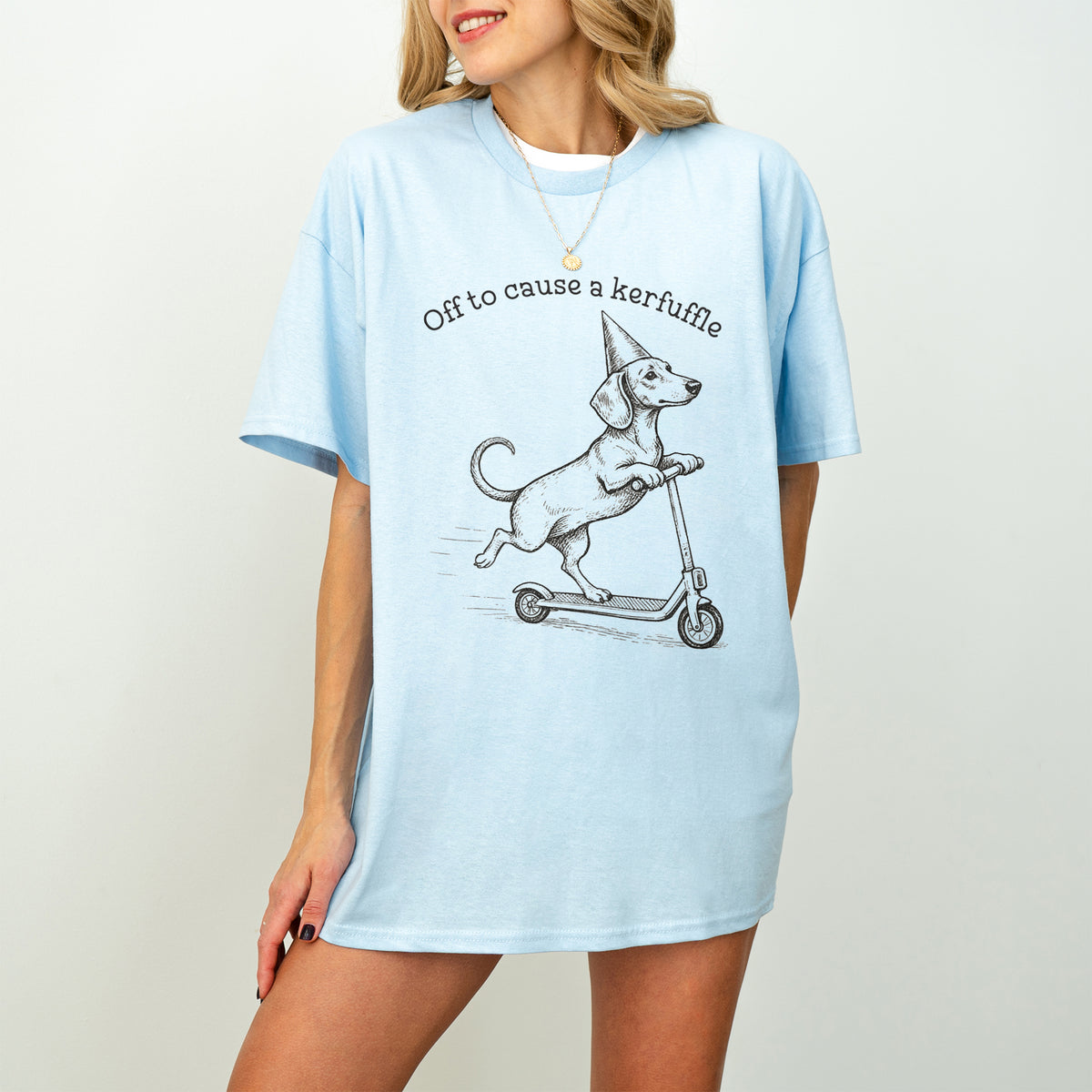 Off To Cause A Kerfuffle Dachshund T Shirt