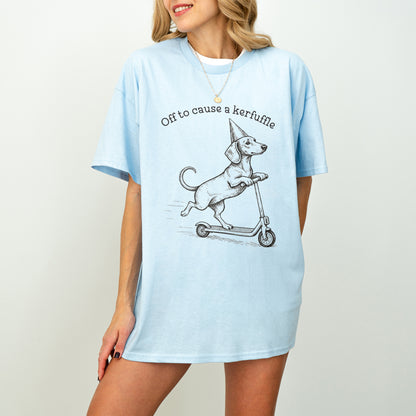 Off To Cause A Kerfuffle Dachshund T Shirt
