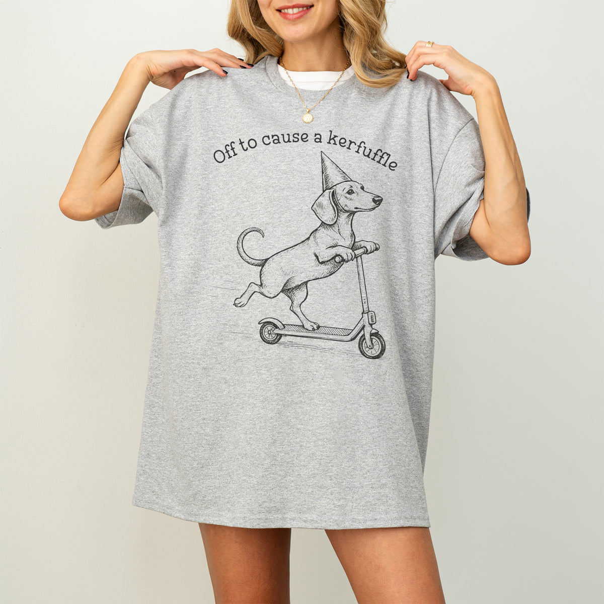 Off To Cause A Kerfuffle Dachshund T Shirt