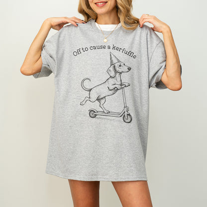 Off To Cause A Kerfuffle Dachshund T Shirt