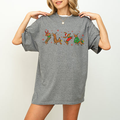 Funny Dachshund Christmas Shirt Dog Lover Gift Xmas Crewneck T