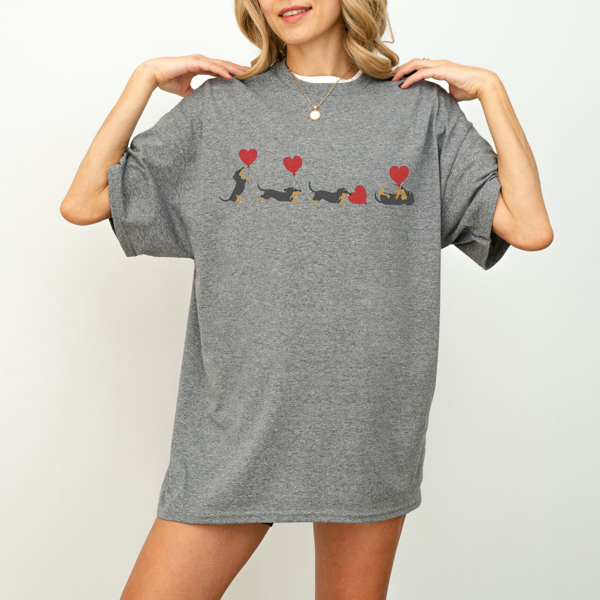 Dachshund With Heart Balloons Shirt