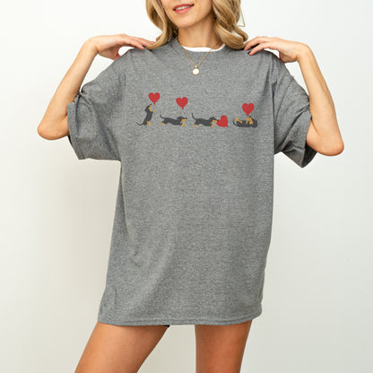 Dachshund With Heart Balloons Shirt