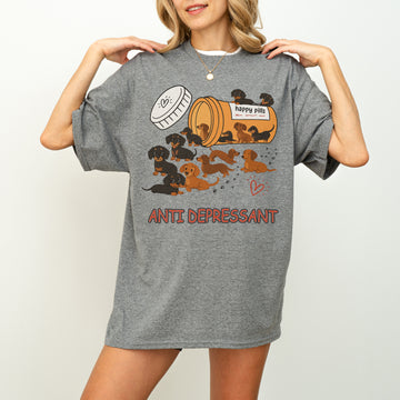 Wiener Dog Sausage Puppy Lover Antidepressants Dachshund T Shirt