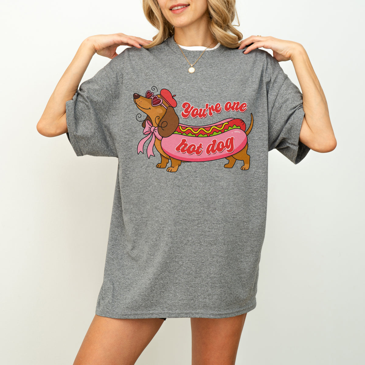 You Are One Hot Dog Dachshund Valentine Shirt