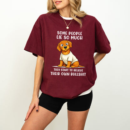 Funny Dachshund Shirt Some People Lie So Much Wiener Dog Humor