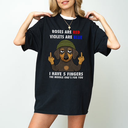 Roses Are Red Violets Are Blue Dachshund Shirt