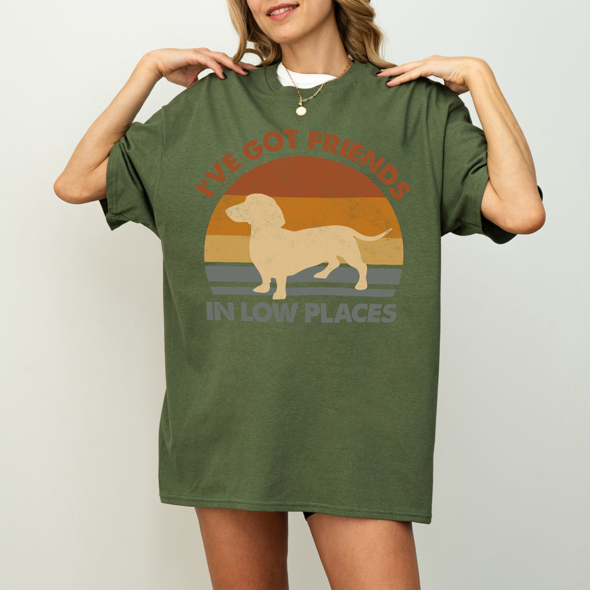 Funny Dachshund Shirt I've Got Friends in Low Places