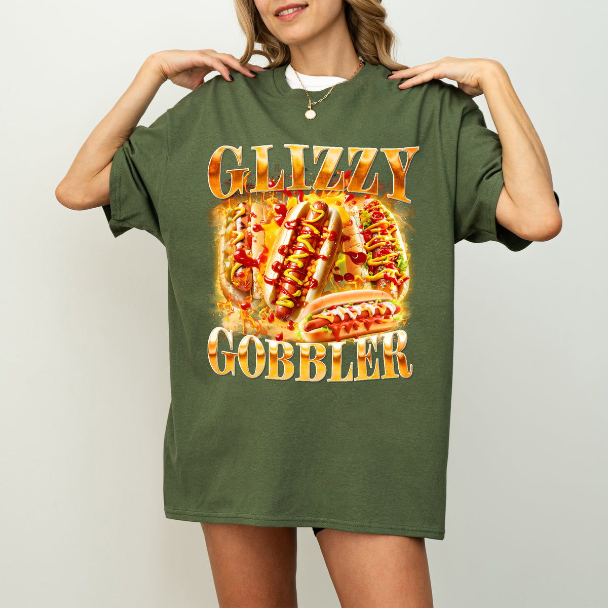 Glizzy Gobbler Shirt Funny Hot Dog Meme Tee for Food Lovers