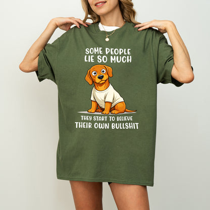 Funny Dachshund Shirt Some People Lie So Much Wiener Dog Humor
