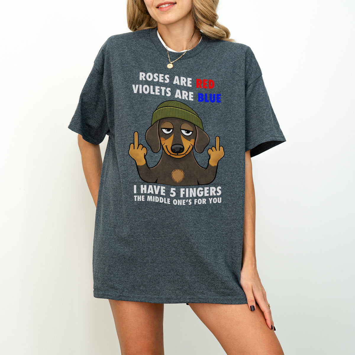 Roses Are Red Violets Are Blue Dachshund Shirt