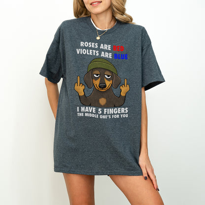 Roses Are Red Violets Are Blue Dachshund Shirt