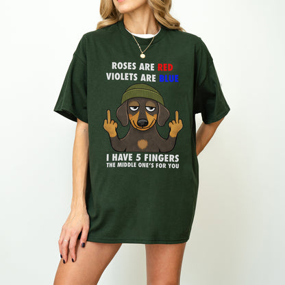Roses Are Red Violets Are Blue Dachshund Shirt