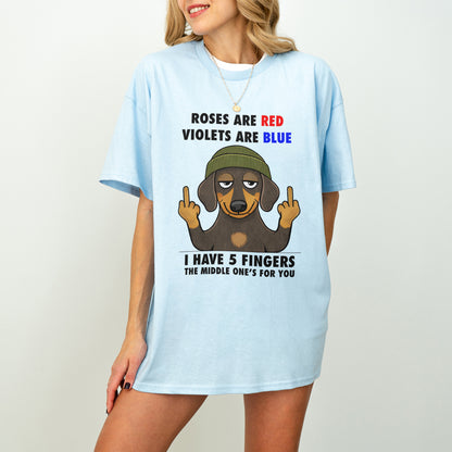 Roses Are Red Violets Are Blue Dachshund Shirt
