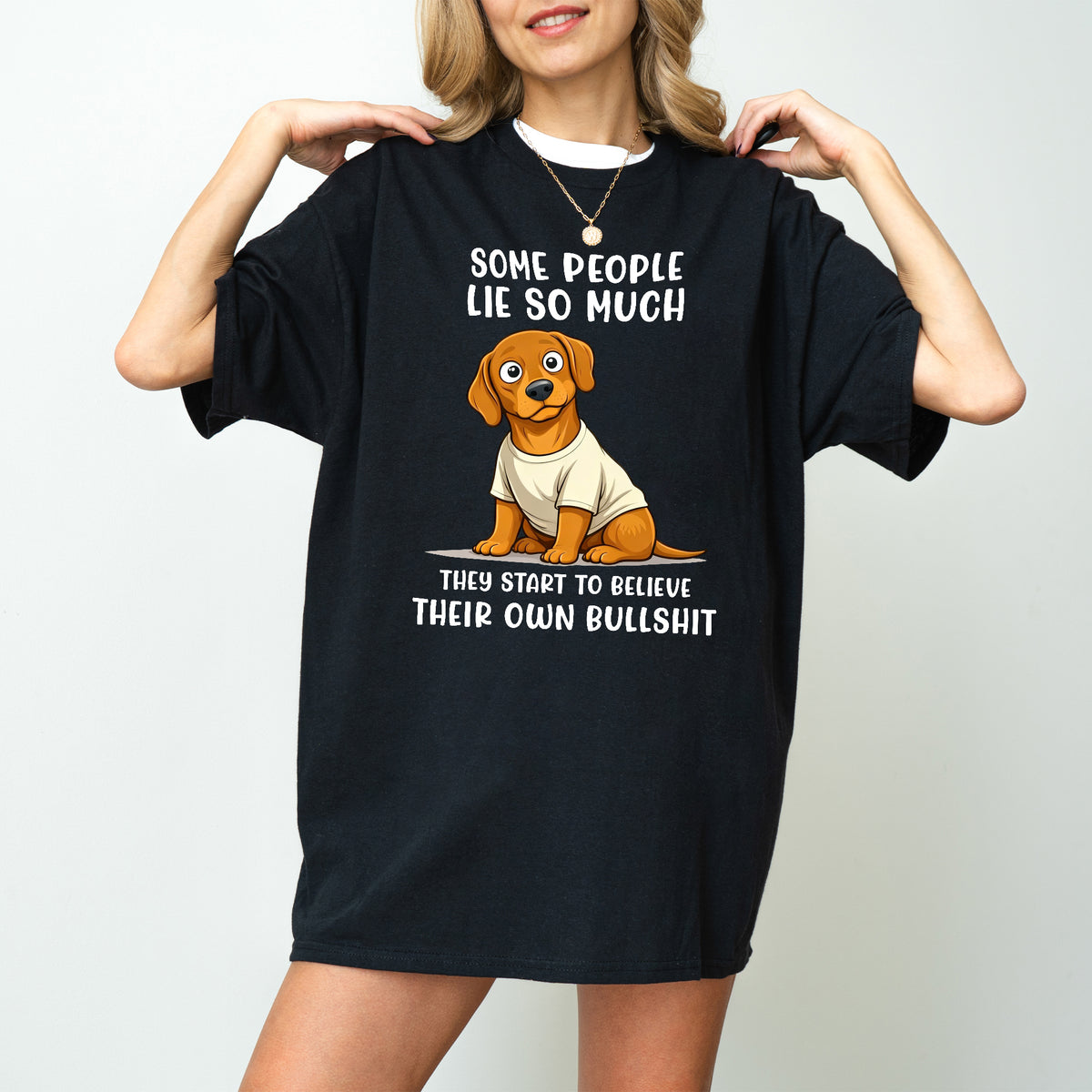 Funny Dachshund Shirt Some People Lie So Much Wiener Dog Humor