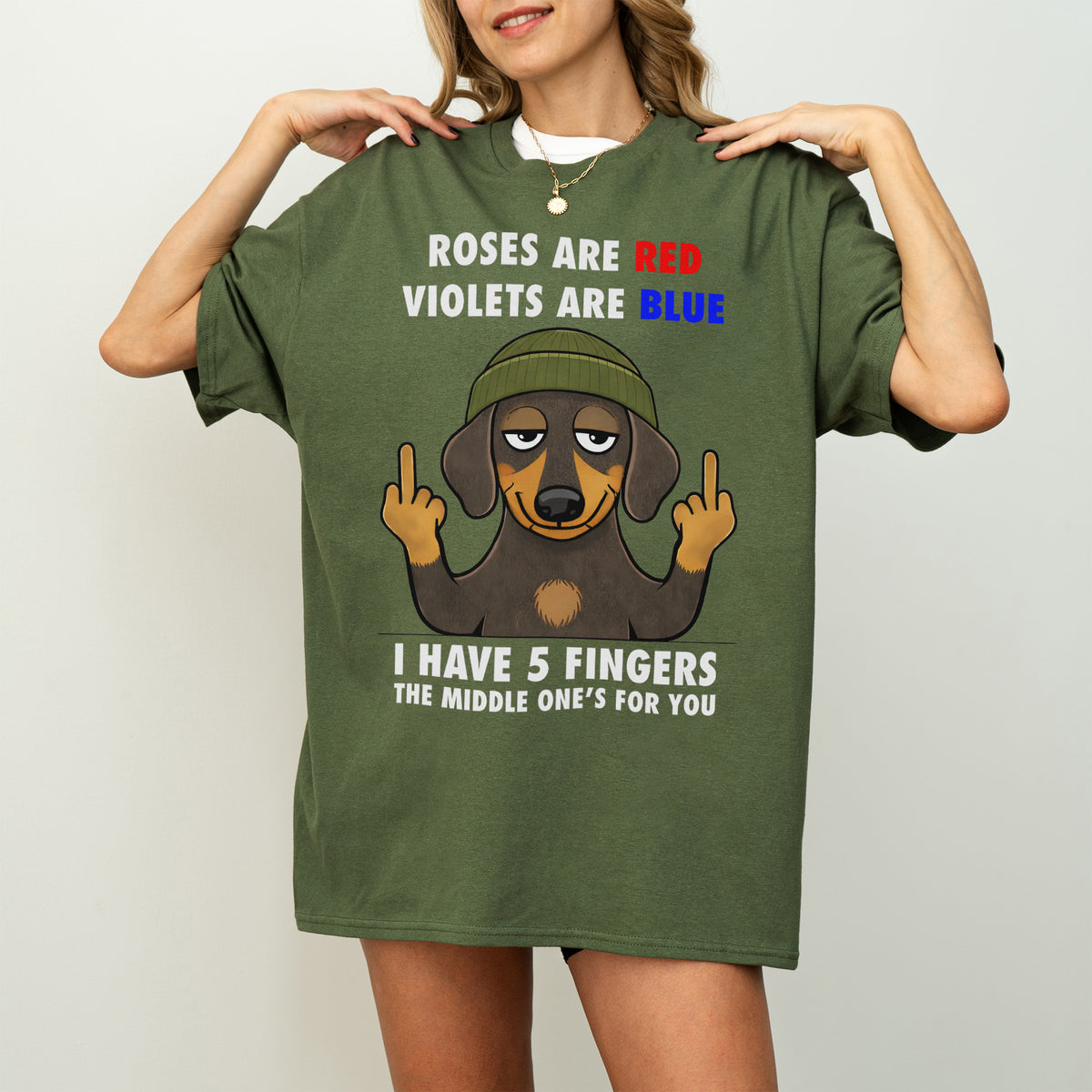 Roses Are Red Violets Are Blue Dachshund Shirt