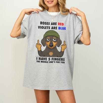 Roses Are Red Violets Are Blue Dachshund Shirt