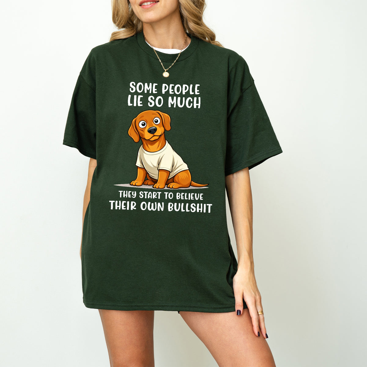 Funny Dachshund Shirt Some People Lie So Much Wiener Dog Humor