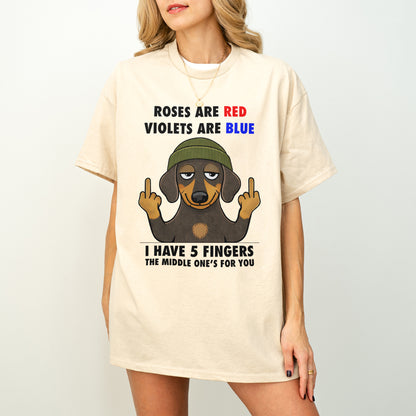 Roses Are Red Violets Are Blue Dachshund Shirt