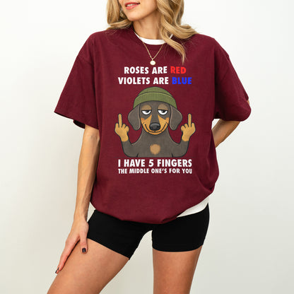 Roses Are Red Violets Are Blue Dachshund Shirt