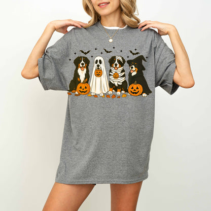 Bernese Mountain Dog Halloween Shirt – Fall Pumpkins Gift