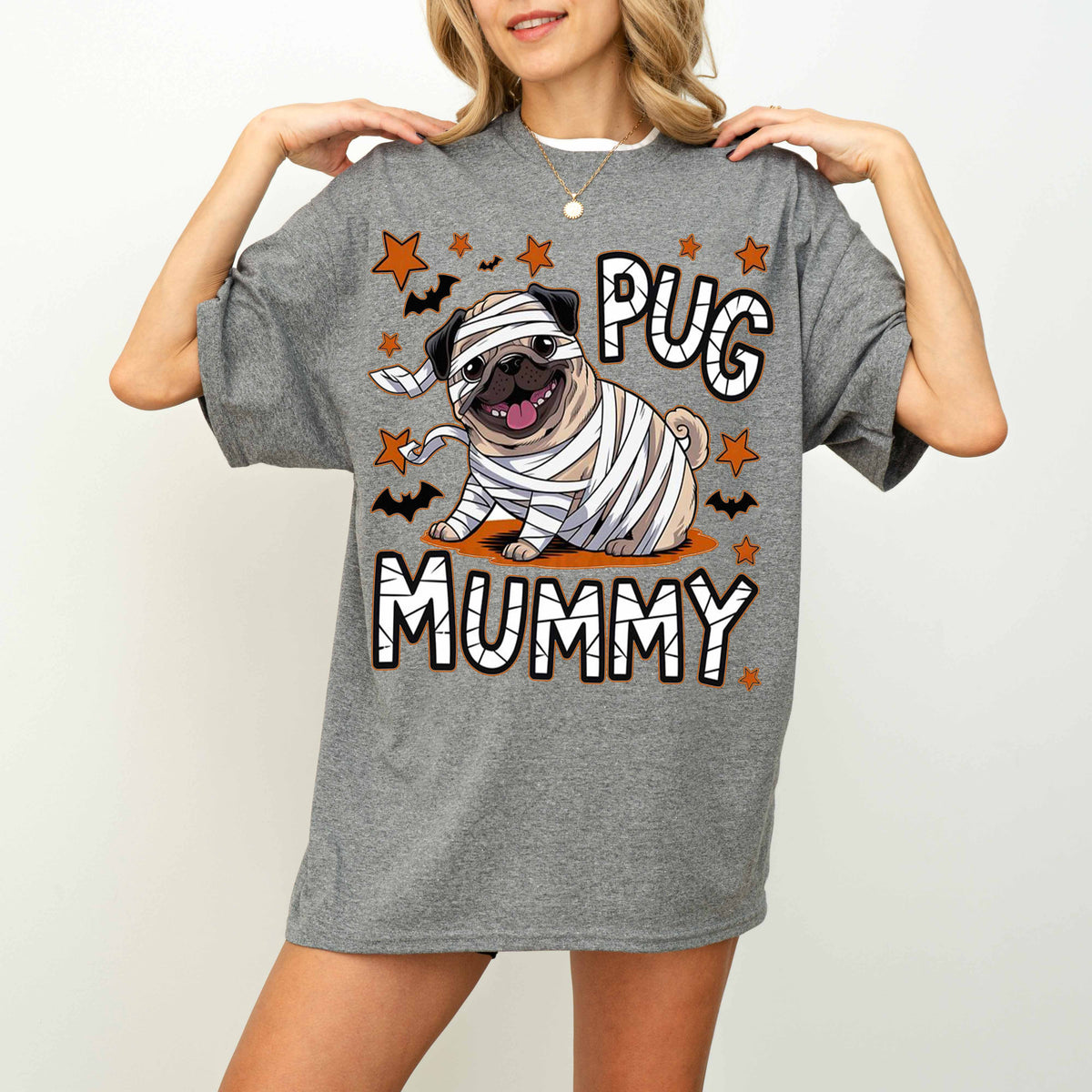 Pug Mummy Halloween Dog T-Shirt