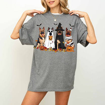 German Shepherd Halloween Shirt – Fall Ghost Dog Gift